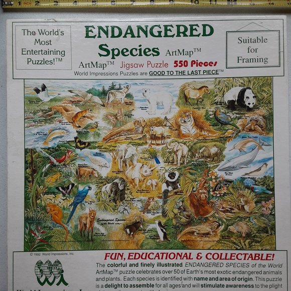Other - Endangered Species ArtMap 550pcs. Sealed Rare